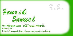 henrik samuel business card